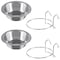 Pet Adobe Set of 2 Stainless Steel Hanging Pet Bowls, Cage, Kennel, for Food and Water, Dogs / Cats, 20-Fl Oz 549386BEY - alternate 7